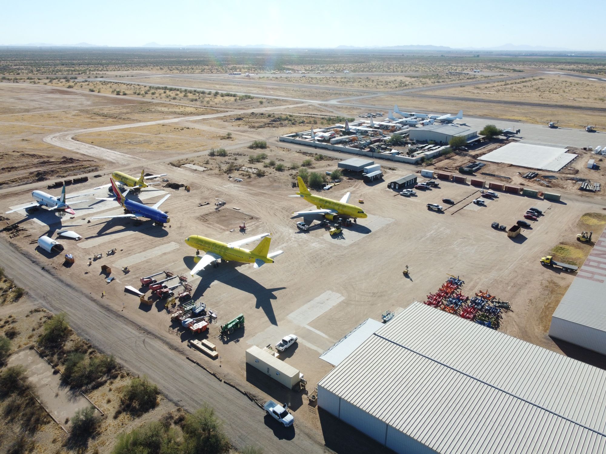 ecube celebrates 50th aircraft disassembled at Coolidge, AZ.